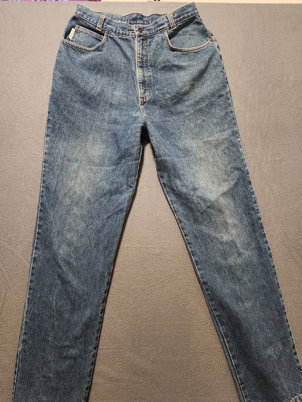 Pendleton Jeans Women Size 12 Tall Blue Straight Leg Made In Usa High Waist Vtg